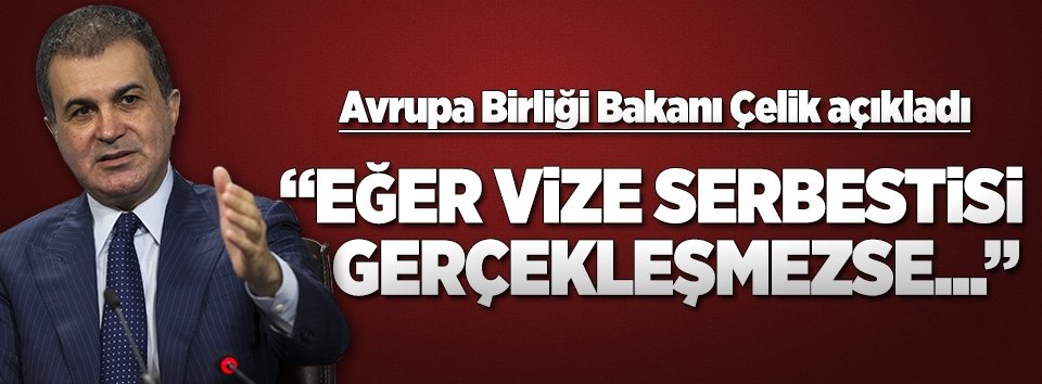 AB Bakanı Çelikten vize serbestisi açıklaması