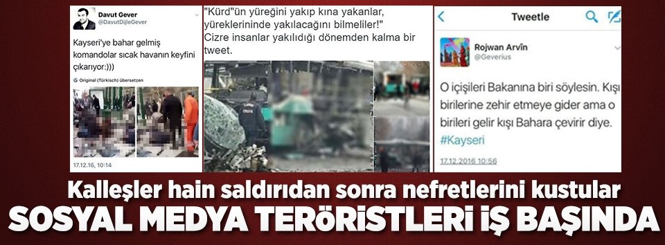 Sosyal medya teröristleri iş başında