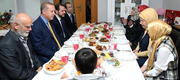 Cumhurbaşkanı Erdoğan şehit ailesiyle iftar yaptı