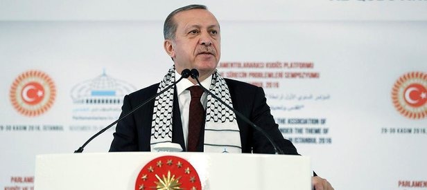Cumhurbaşkanı Erdoğandan Filistin mesajı
