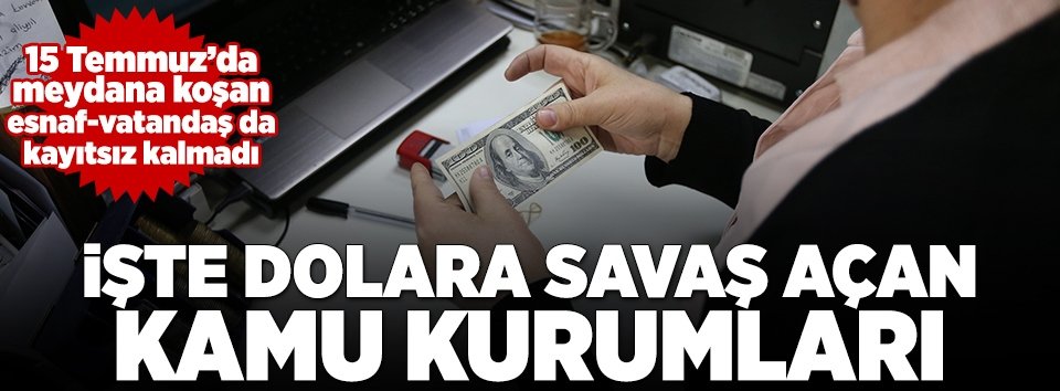 İşte dolara savaş açan kurumlar