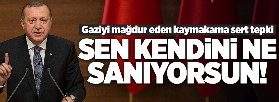 Erdoğan: Ey kaymakam sen kendini ne sanıyorsun?