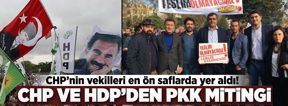 CHP ve HDPden PKK mitingi