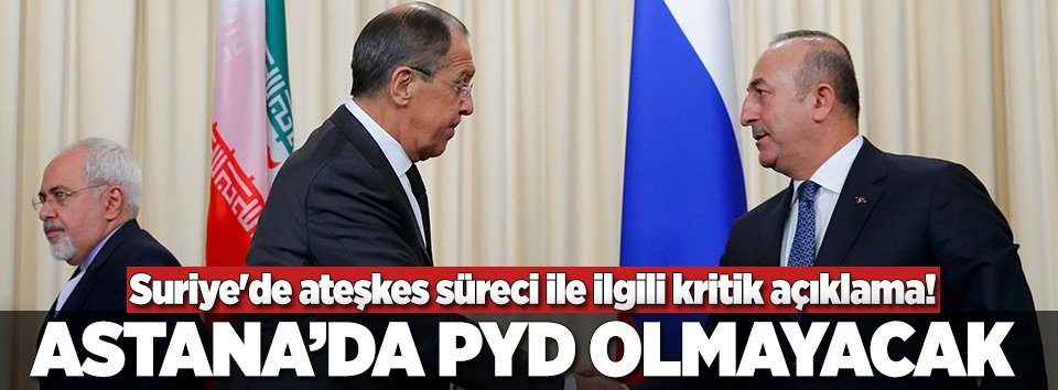 Suriyede ateşkes için kritik açıklama!