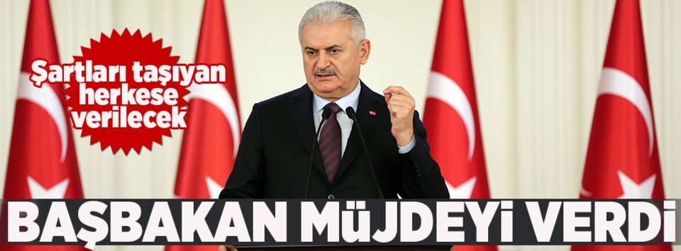Başbakan müjdeyi verdi!