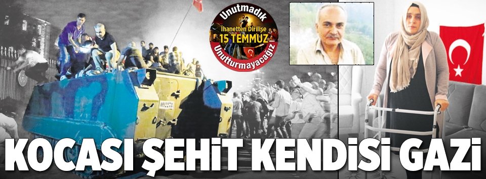 Kocası şehit kendisi gazi