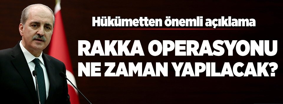 Hükümetten Rakka açıklaması