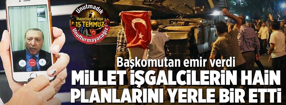 Başkomutan emir verdi İnin meydana