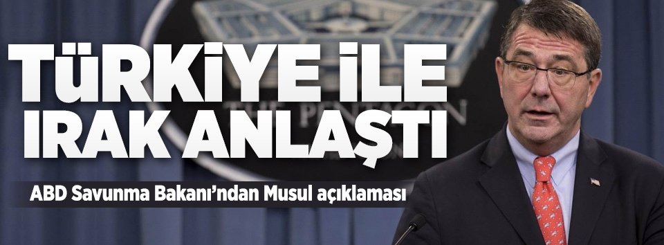 Carter: Türkiye ve Irak prensipte anlaştı