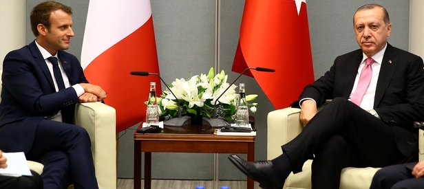 Erdoğan, Fransa Cumhurbaşkanı Macron ile görüştü